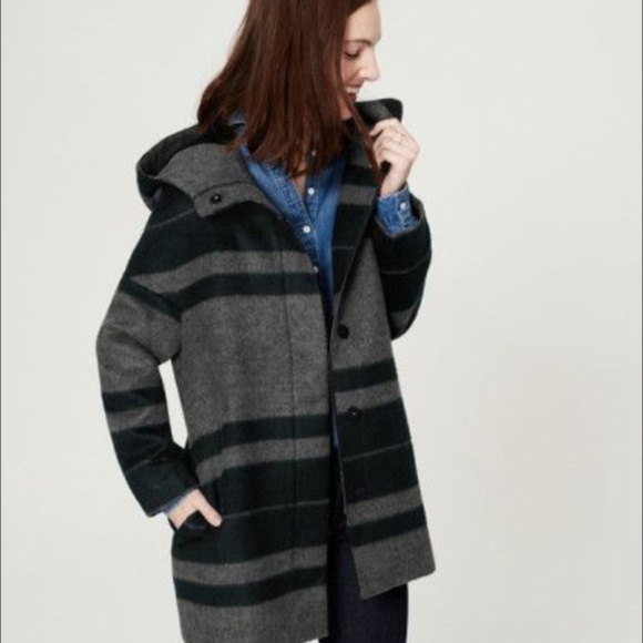 Loft Striped Cocoon Coat NWT - Picture 3 of 5